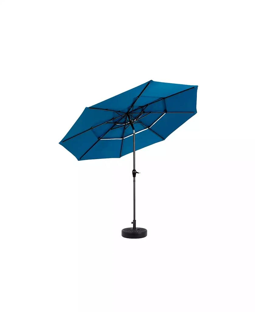 Streamdale Furniture Streamdale 10ft 3-Tier Auto-Tilt Patio Umbrella (Dark Blue) 3