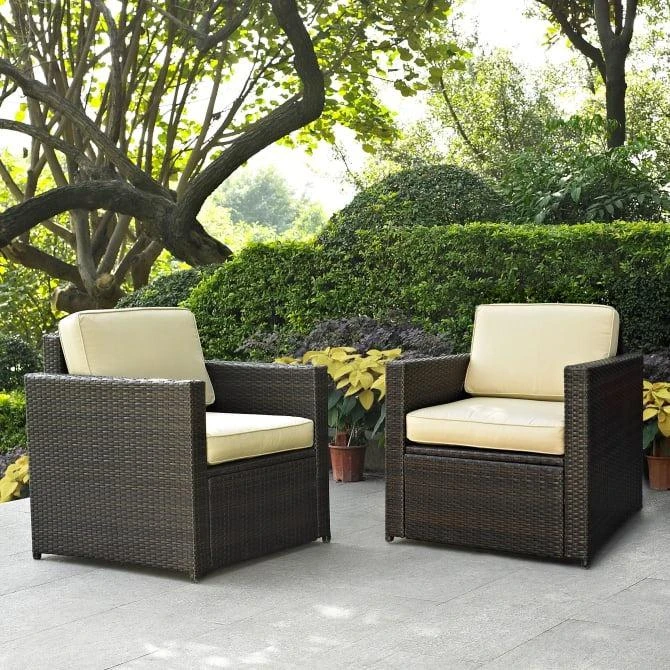 Crosley Furniture Palm Harbor 2-piece Outdoor Wicker Chair Set 2