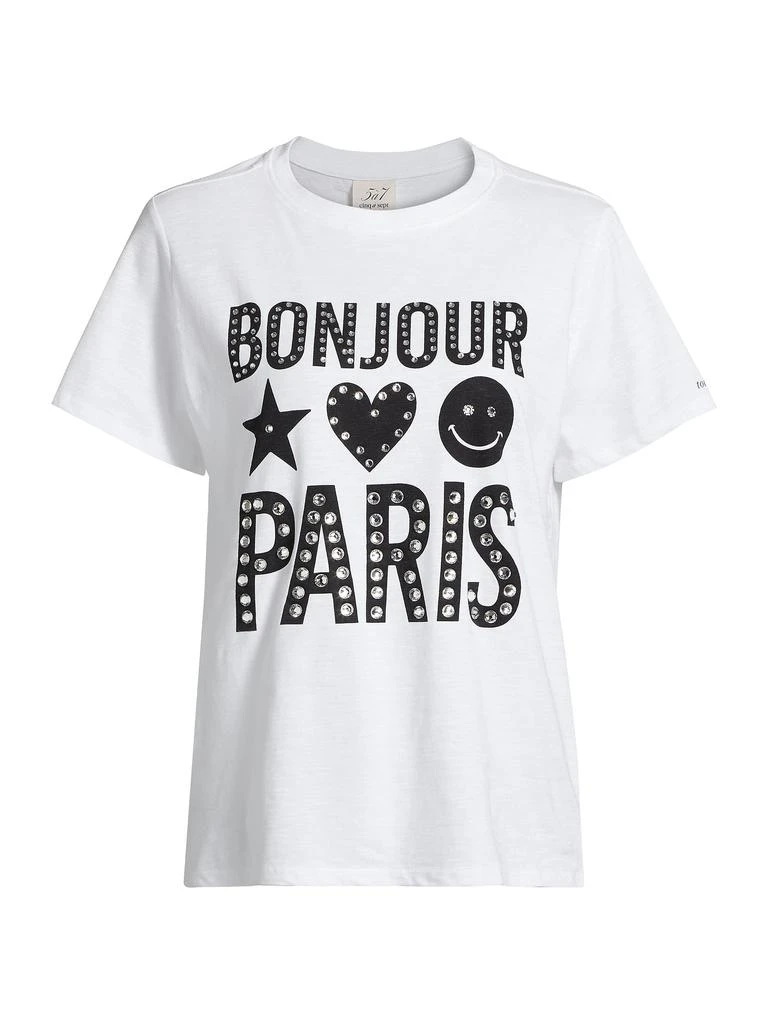 Cinq à Sept Heatset Bonjour Paris T-Shirt 6