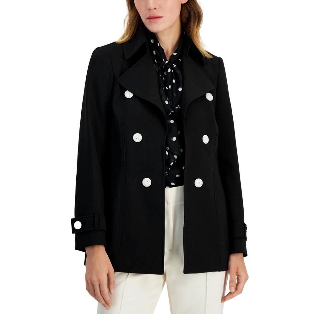 Anne Klein Women's Faux Double-Breasted Trench Coat, Created for Macy's 1