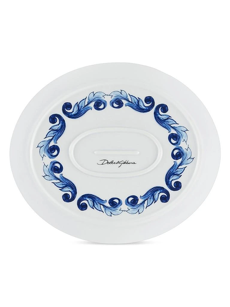 Dolce & Gabbana Blue Mediterraneo Fiore Oval Serving Plate 3