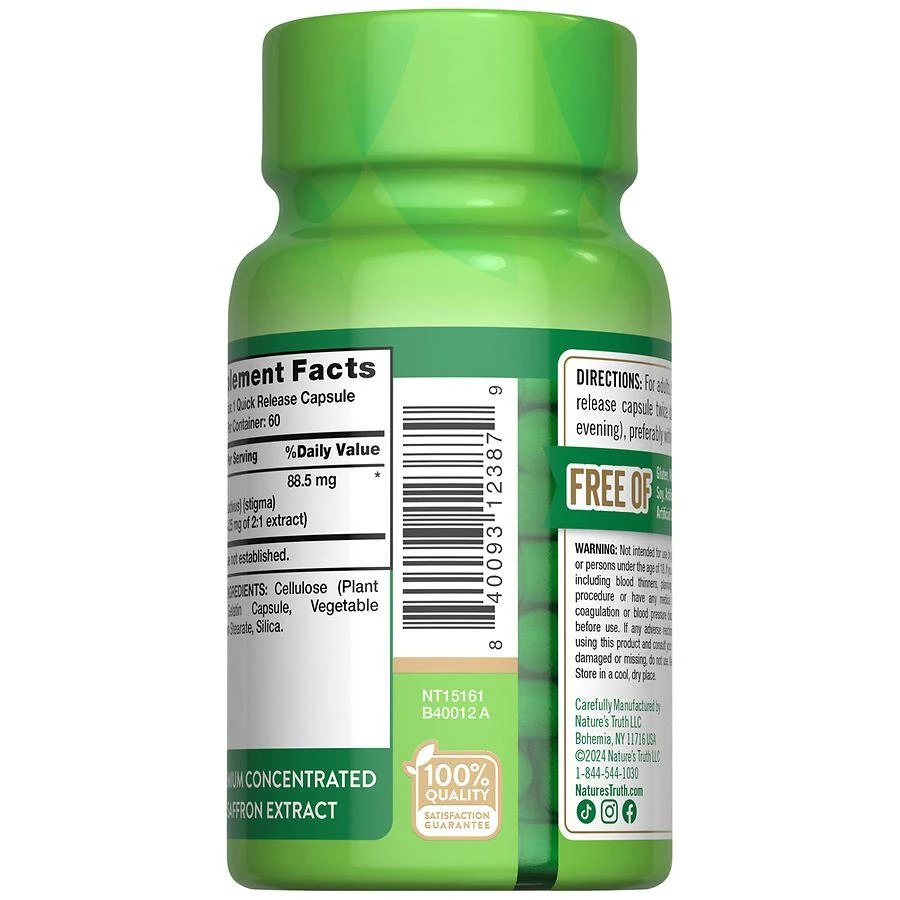 Nature's Truth Saffron Extract Capsules 6