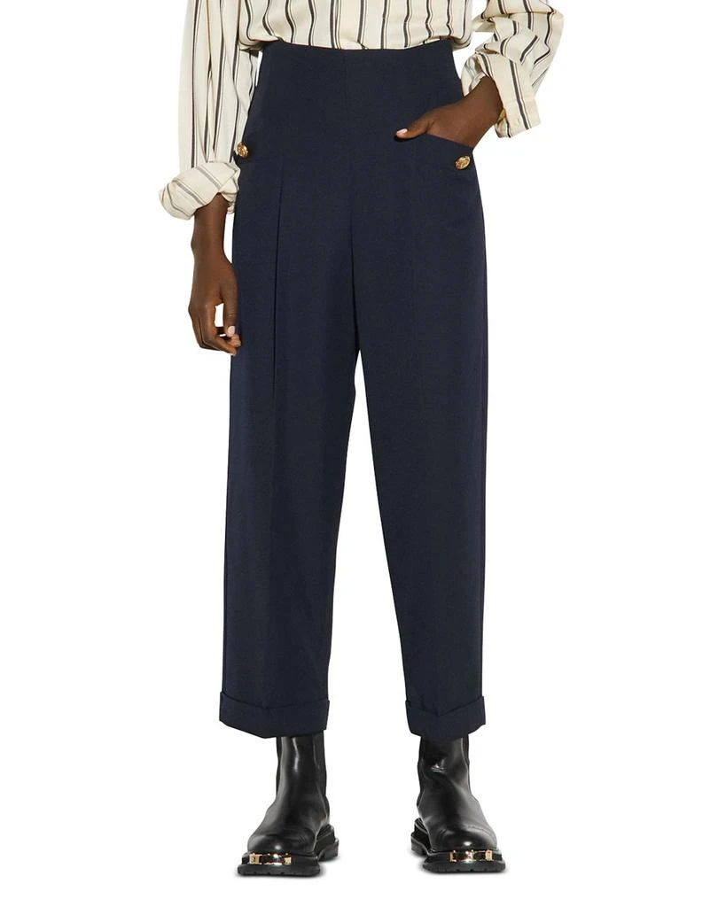 Sandro Sieny Wide Leg Pants 1