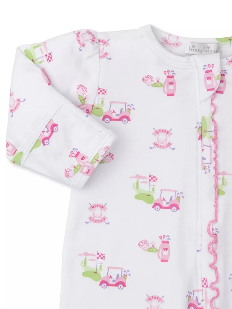 Kissy Kissy Baby Girl's Ruffle-Trim Golf Print Footie 2