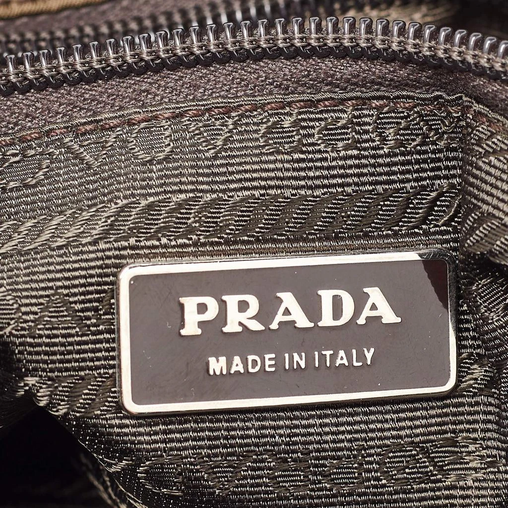 Prada Prada Olive Green Nylon and Leather Shopper Tote 11