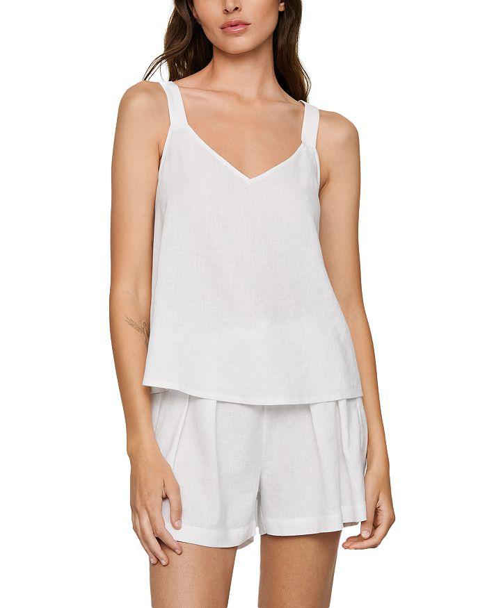 Eberjey Linen Blend V Neck Camisole Pajama Top