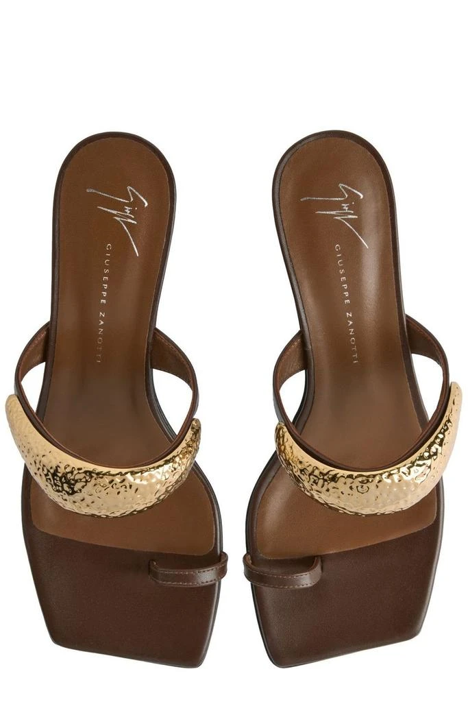 Giuseppe Zanotti Giuseppe Zanotti Ania 45 Hammered-Heel Sandals 4