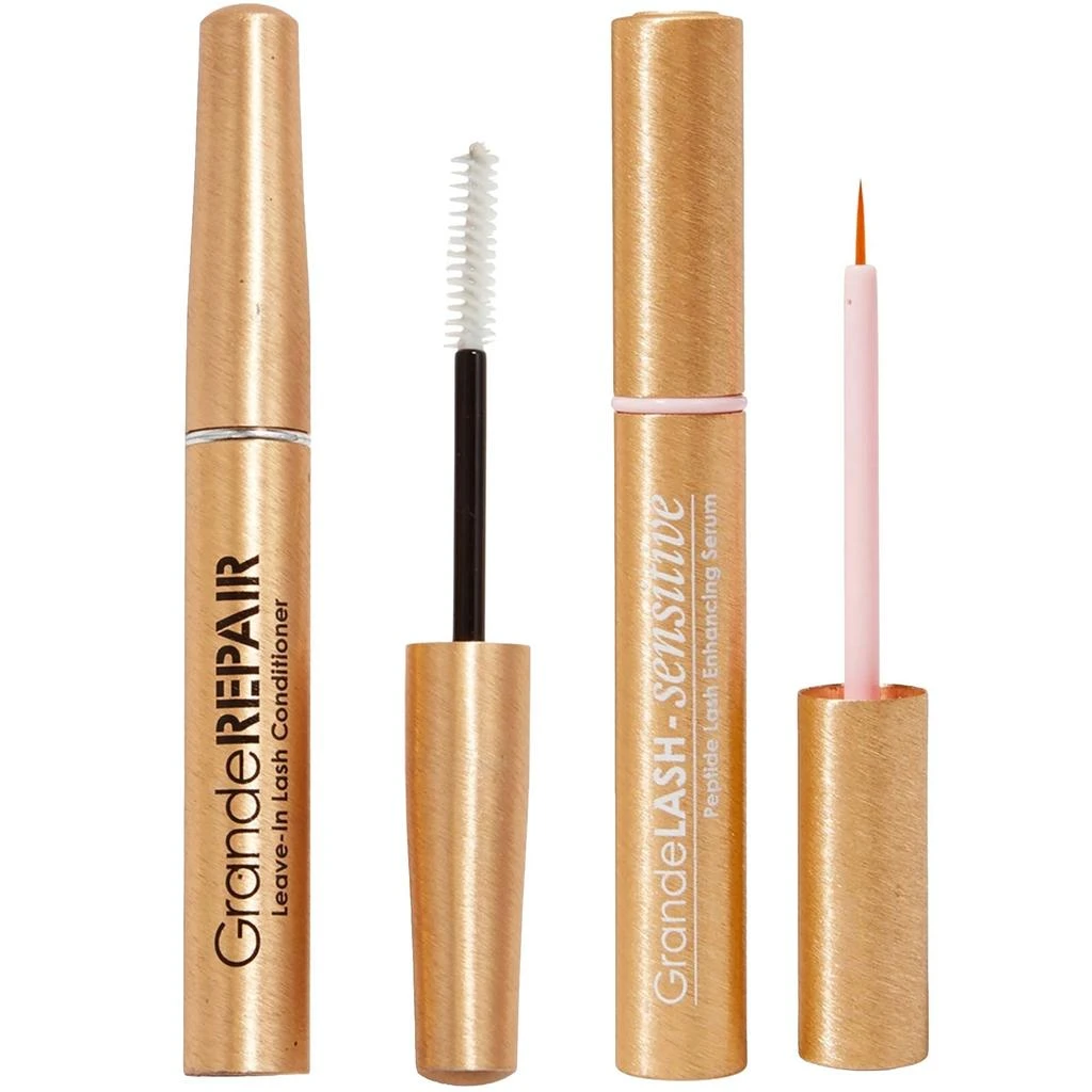 Grande Cosmetics GRANDE Cosmetics GrandeLASH-Sensitive Peptide Lash Serum + GrandeREPAIR Leave-In Lash Conditioner Duo