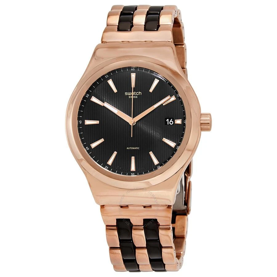 Swatch Open Box - Swatch Sistem Dafne Automatic Black Dial Men's Watch YIG400G 1