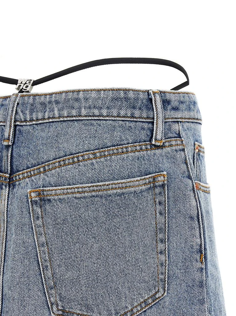 Alexander Wang Alexander Wang Thong Strap Denim Skirt 4