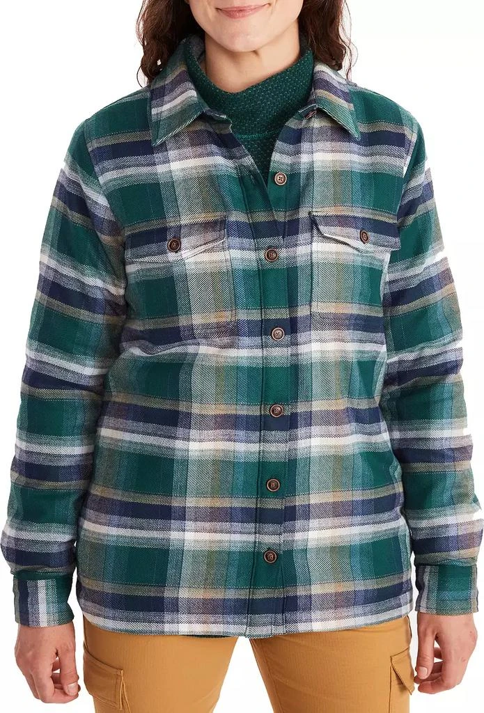 Marmot Marmot Women's Ridgefield Sherpa-Lined Long-Sleeve Flannel Shirt 1