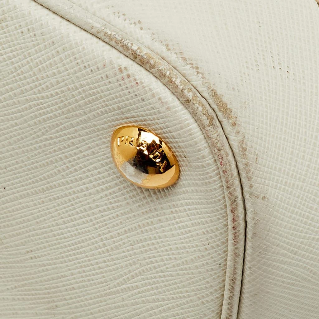 Prada Prada Light Blue/White Saffiano Lux Leather Large Shopper Tote 8