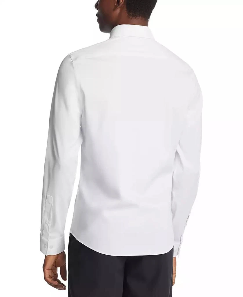 Michael Kors Men's Airsoft Slim Fit Untucked Length Wrinkle Free Stretch Dress Shirt 2