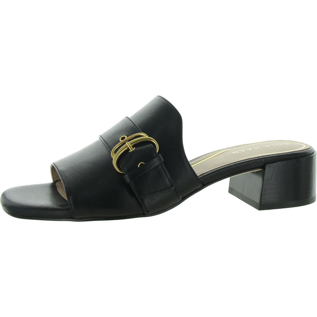 Cole Haan Crosby Womens Faux Leather Peep Toe Heels