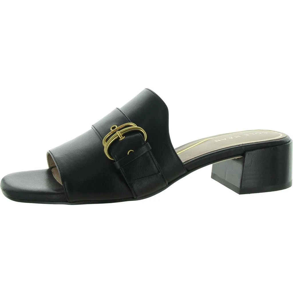 Cole Haan Crosby Womens Faux Leather Peep Toe Heels 1