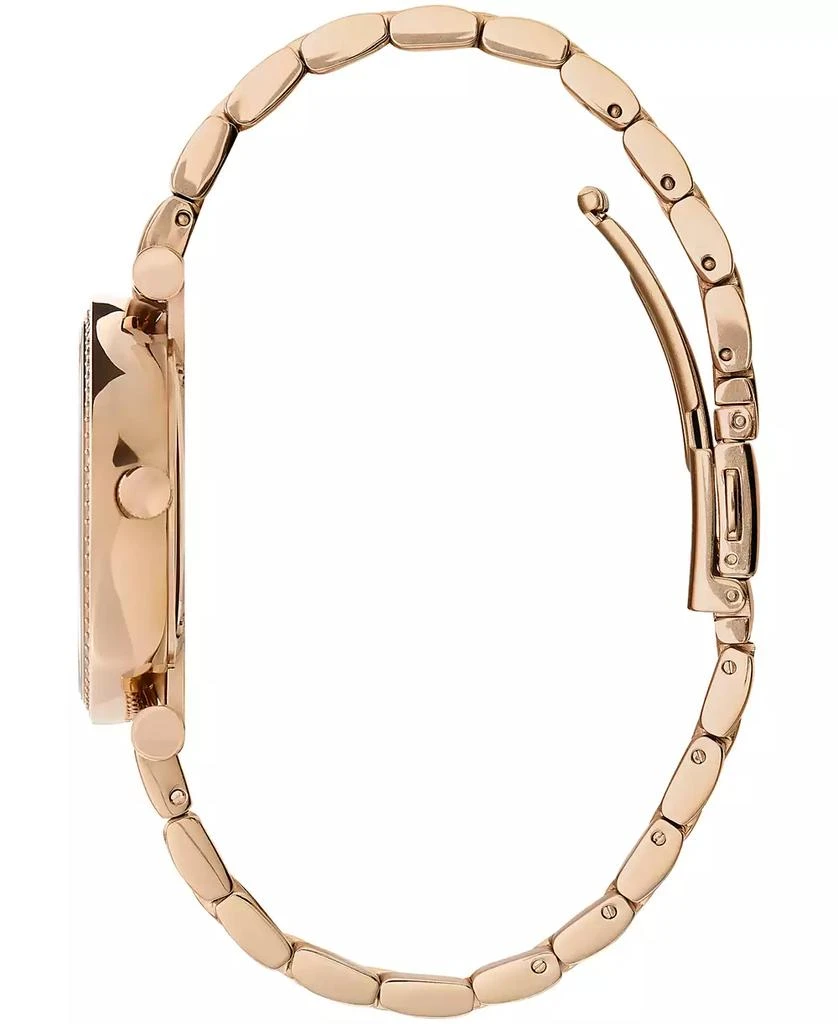 Olivia Burton Women's T-Bar Carnation Gold-Tone Stainless Steel Bracelet Watch 32mm 3