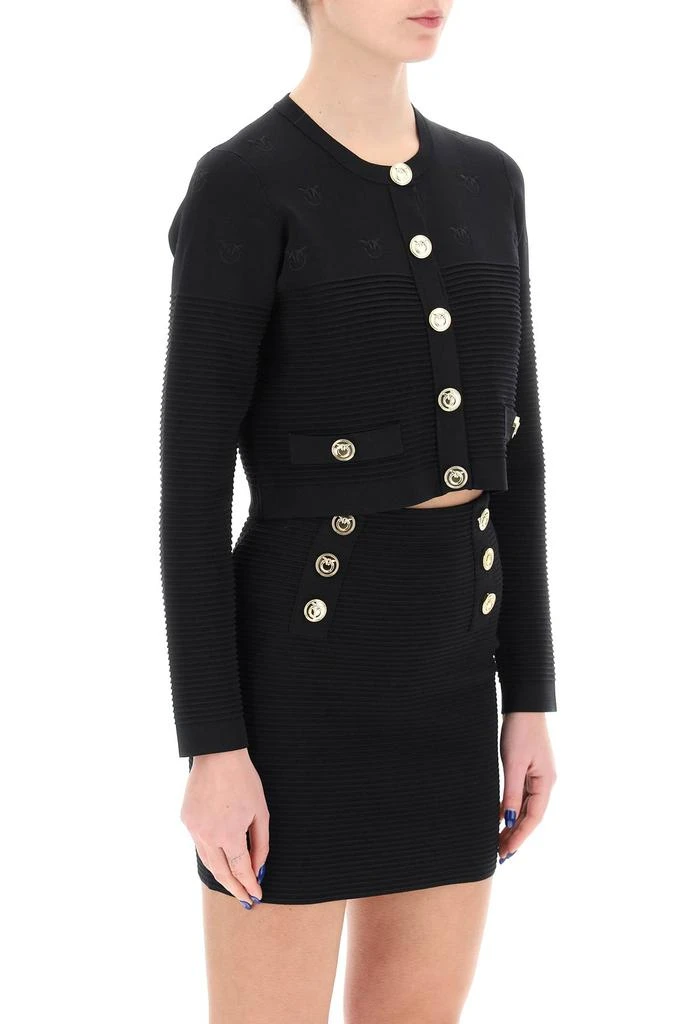 PINKO Ciliegio Cardigan With Love Birds Detailing 2