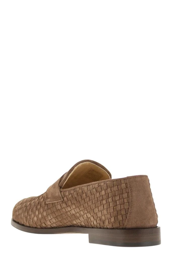 BRUNELLO CUCINELLI WOVEN SUEDE PENNY LOAFER 3