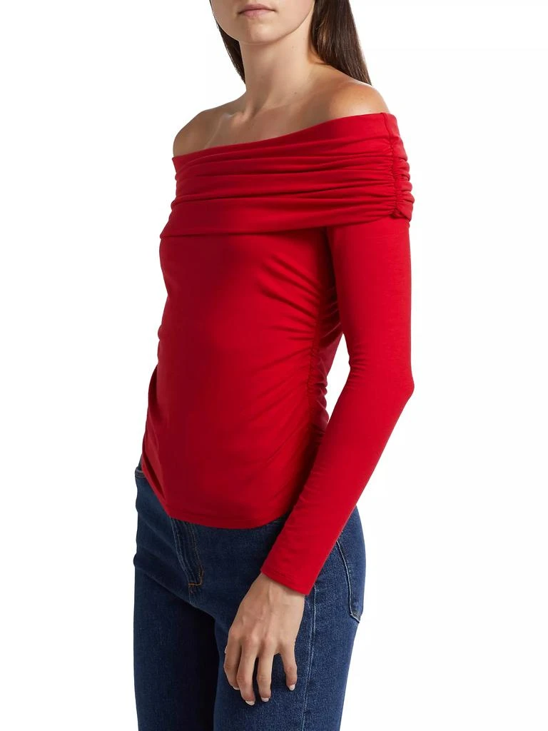 Reformation Florentina Stretch Knit Off-The-Shoulder Top 4