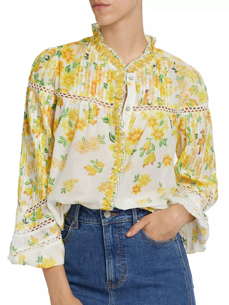 Farm Rio Azaleia Floral Cotton Blouse 6
