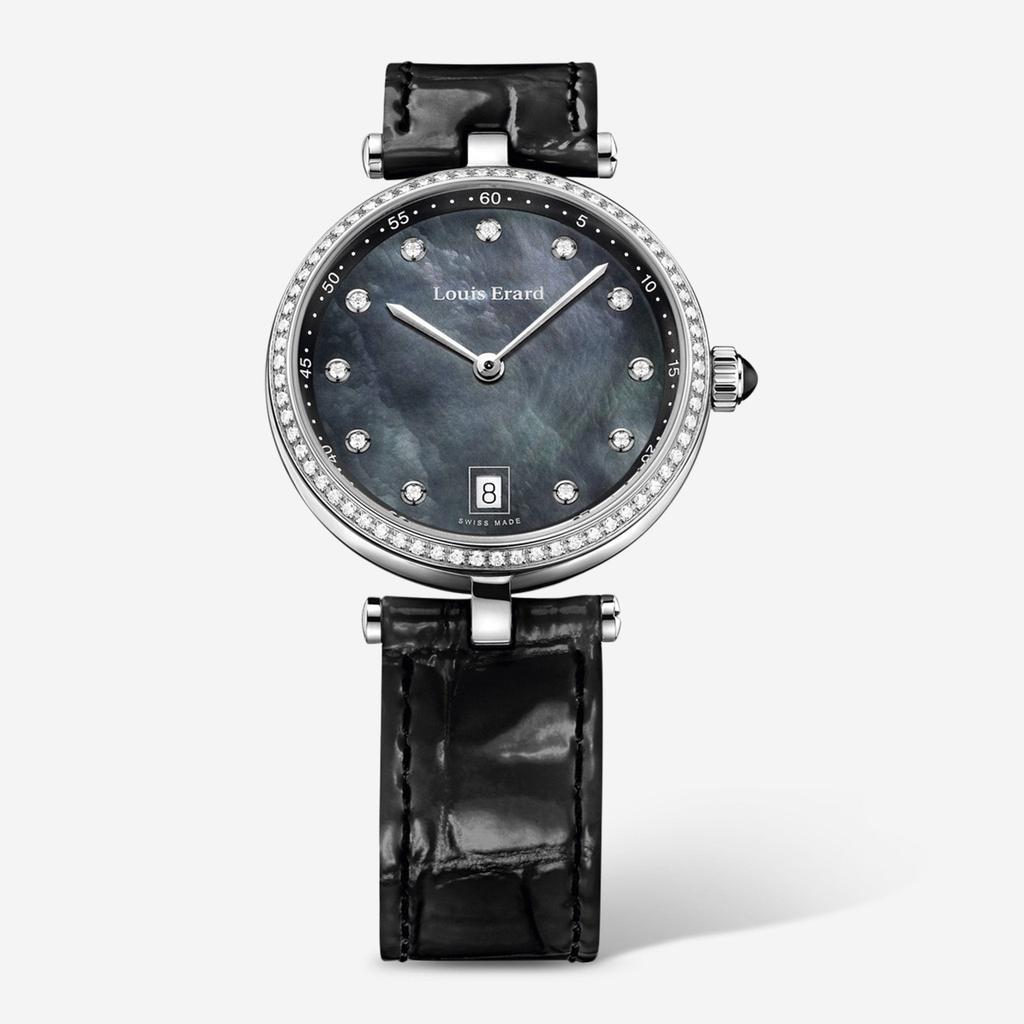 Louis Erard Louis Erard Romance Diamond Black Mother of Pear Ladies Quartz Watch 11810SE19.BDCB7