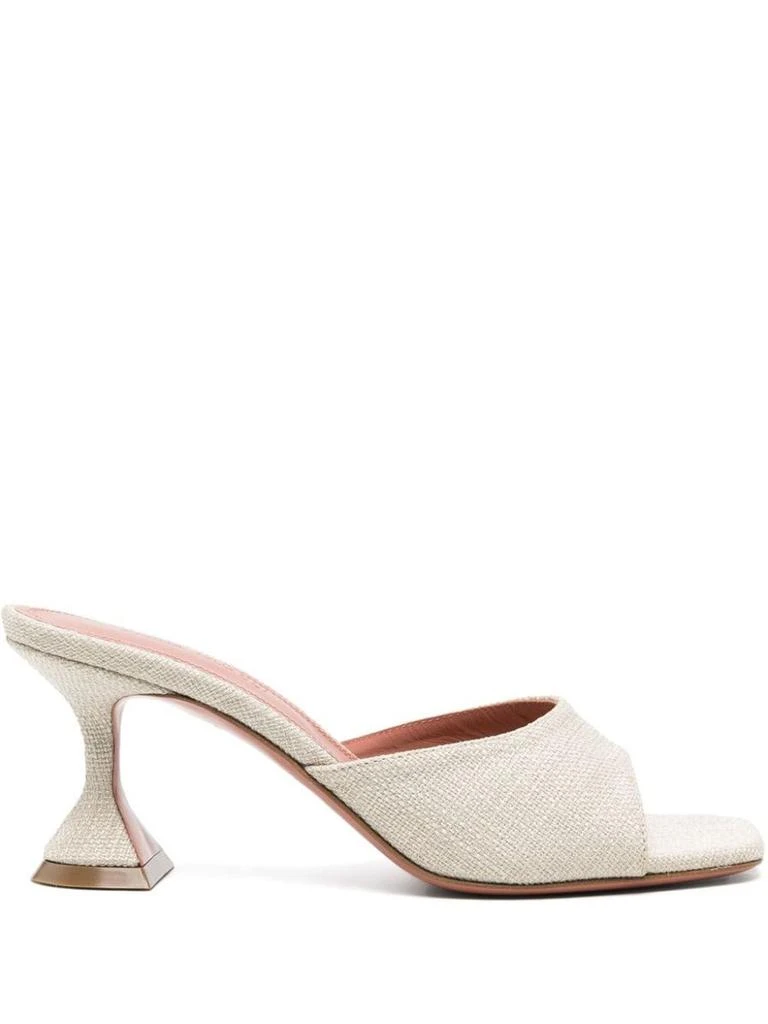 Amina Muaddi Amina Muaddi Lupita Slipper 70 Canvas Heel Mules 1
