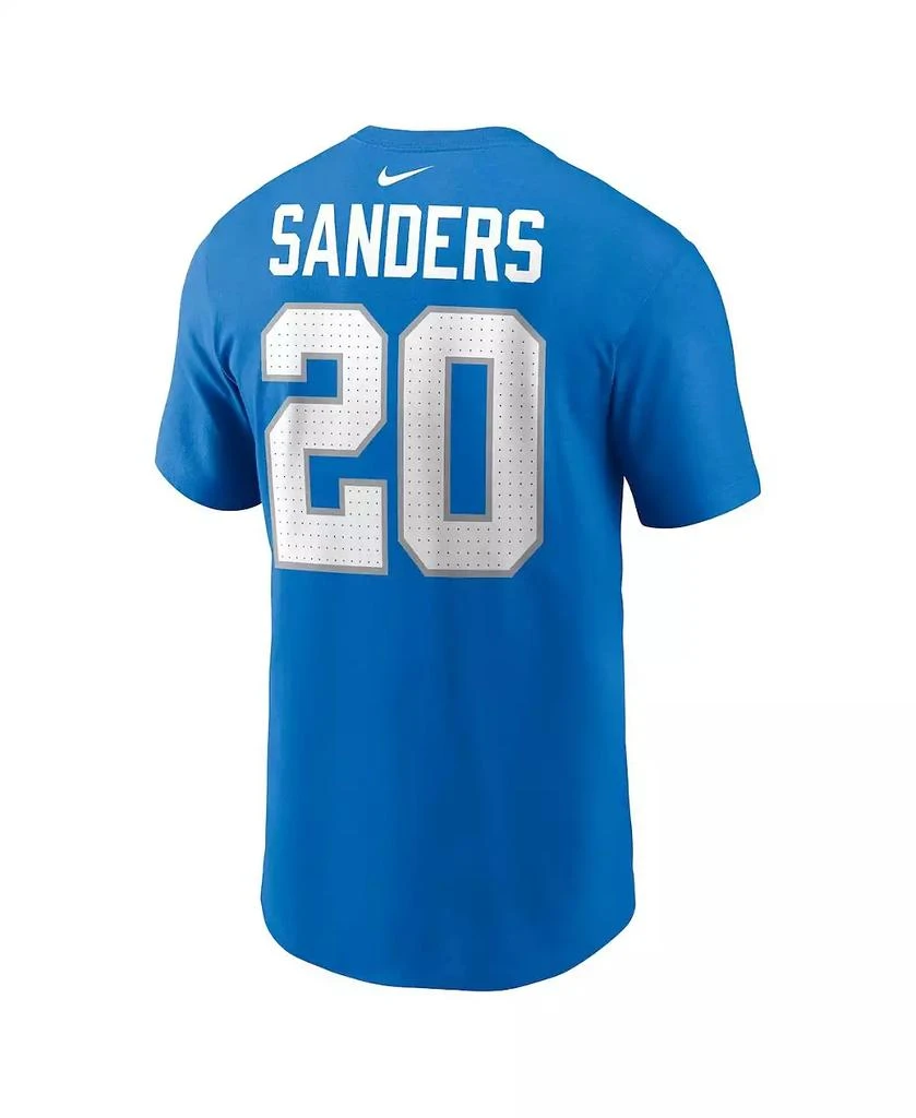 NIKE Men's Barry Sanders Blue Detroit Lions Retired Player Name Number T-Shirt 3