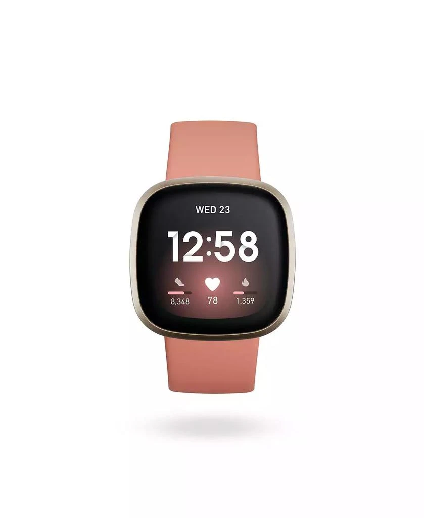 Fitbit Versa 3 Pink Clay Strap Smart Watch 39mm 2