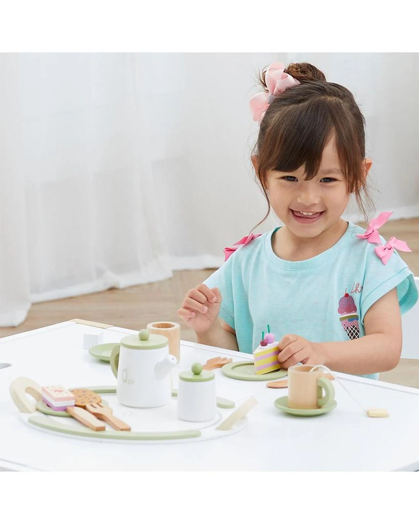 Teamson Kids Little Chef Frankfurt 20 Piece Wooden Play Kitchen Tea Party Set - Ages 3+ 5