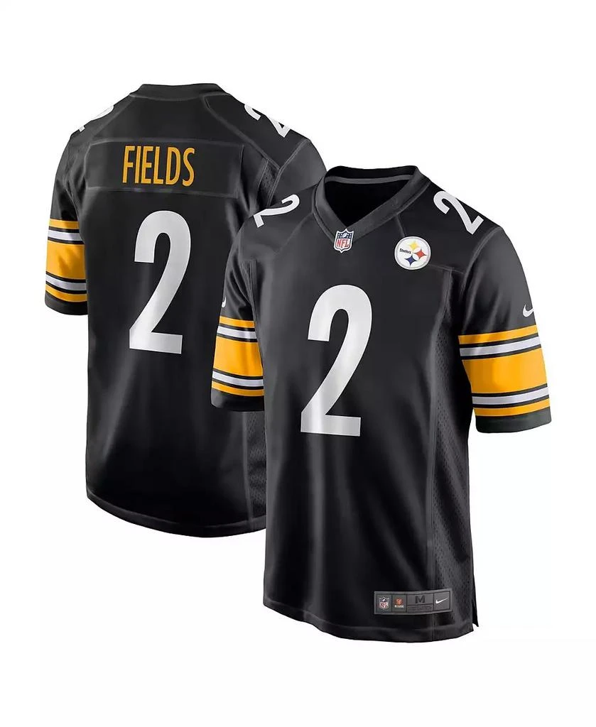 NIKE Men's Justin Fields Black Pittsburgh Steelers Game Player Jersey 1