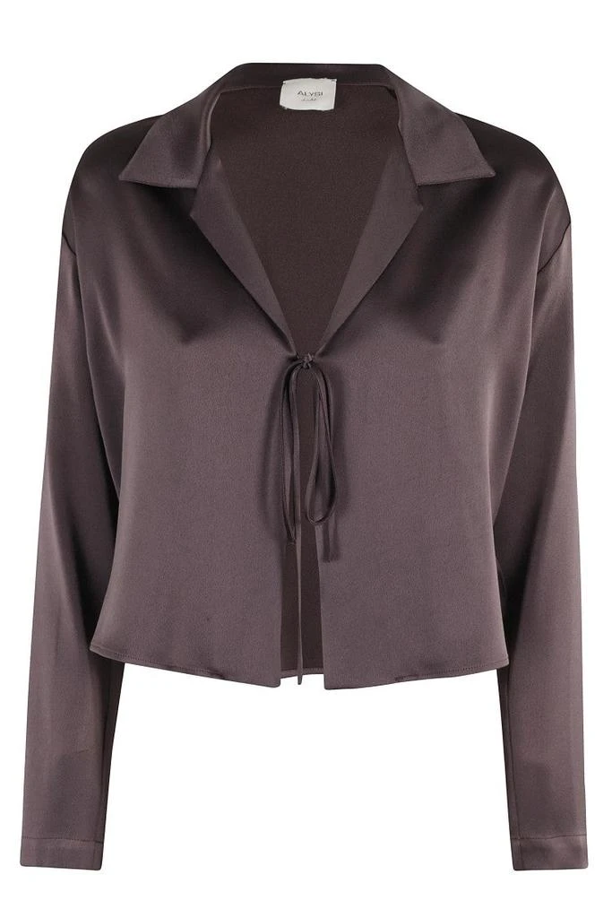 ALYSI Liquid Satin Shirt With Straps 1