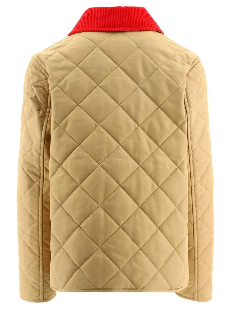 Burberry Kids Burberry Kids Corduroy Collar Diamond Quilted Jacket 2