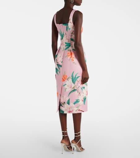 Leo Lin Larissa floral satin midi dress 3