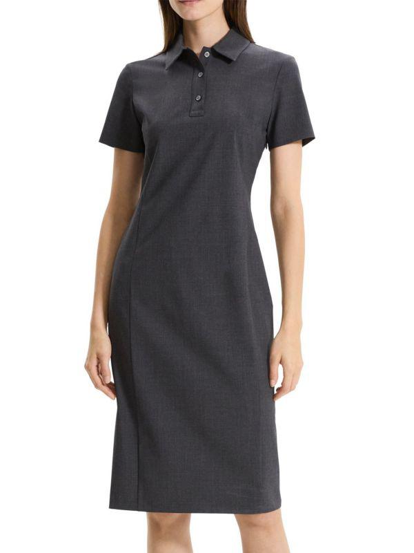 [BEENTRILL]★POLO OVERFIT LONG DRESS LTS Maternity Brown Ribbed Polo Midi Dress | Long Tall Sally