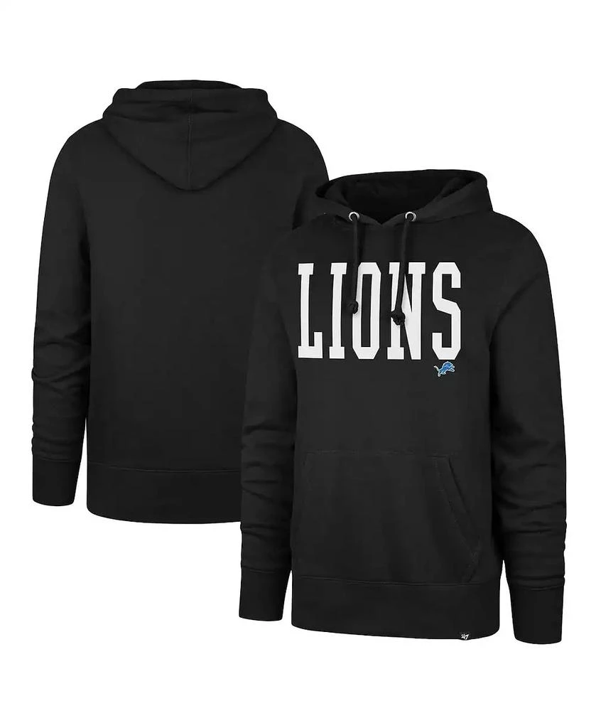 '47 Brand Men's Black Detroit Lions Dime Headline Pullover Hoodie 1