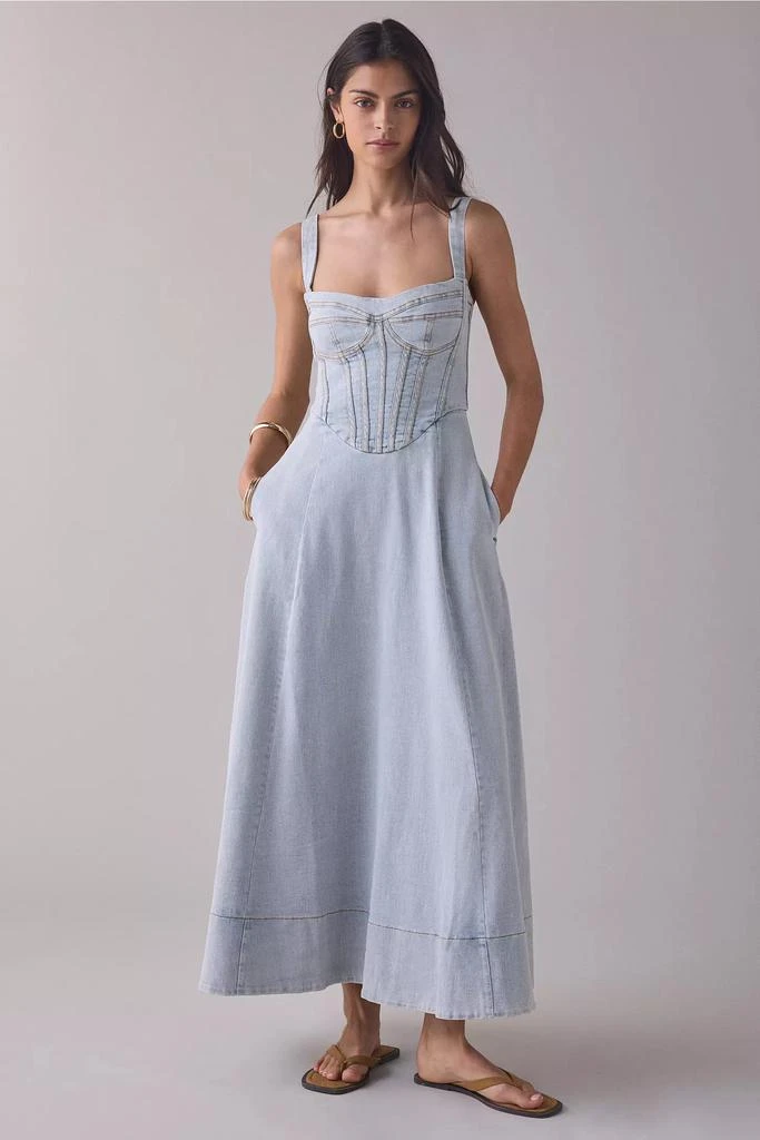anyssa ruffle mini dress in softblue Bardot Anyssa ruffle mini dress in soft blue