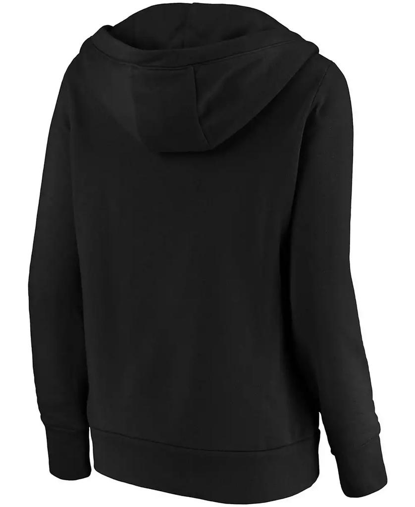 Fanatics Plus Size Black Chicago White Sox Official Logo Crossover V-Neck Pullover Hoodie
