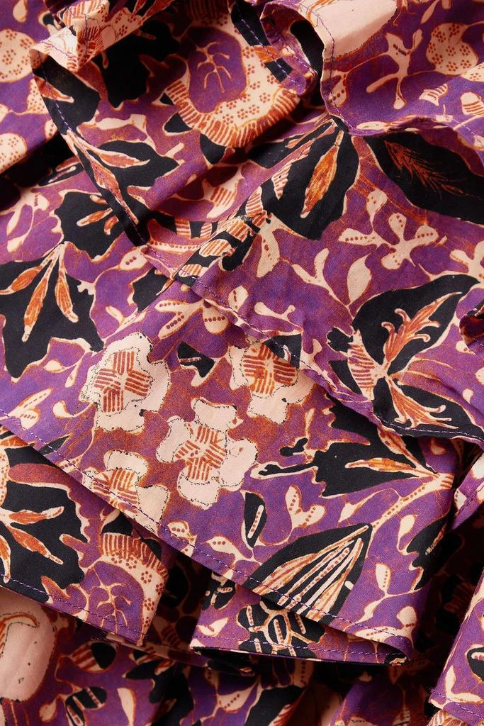 Ulla Johnson Naomi one-shoulder ruffled floral-print cotton-poplin mini dress 4