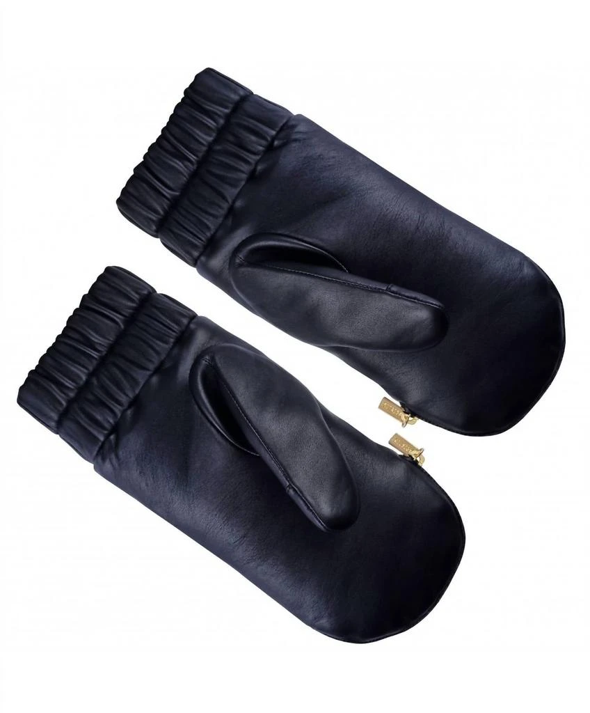 Aristide Women
s Zip Mitten With Stripe In White/green