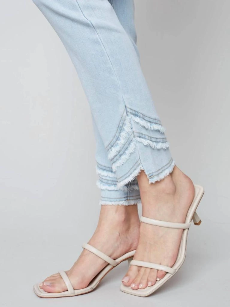 Charlie B Charlie B - Frayed Hem Ankle Jeans 4