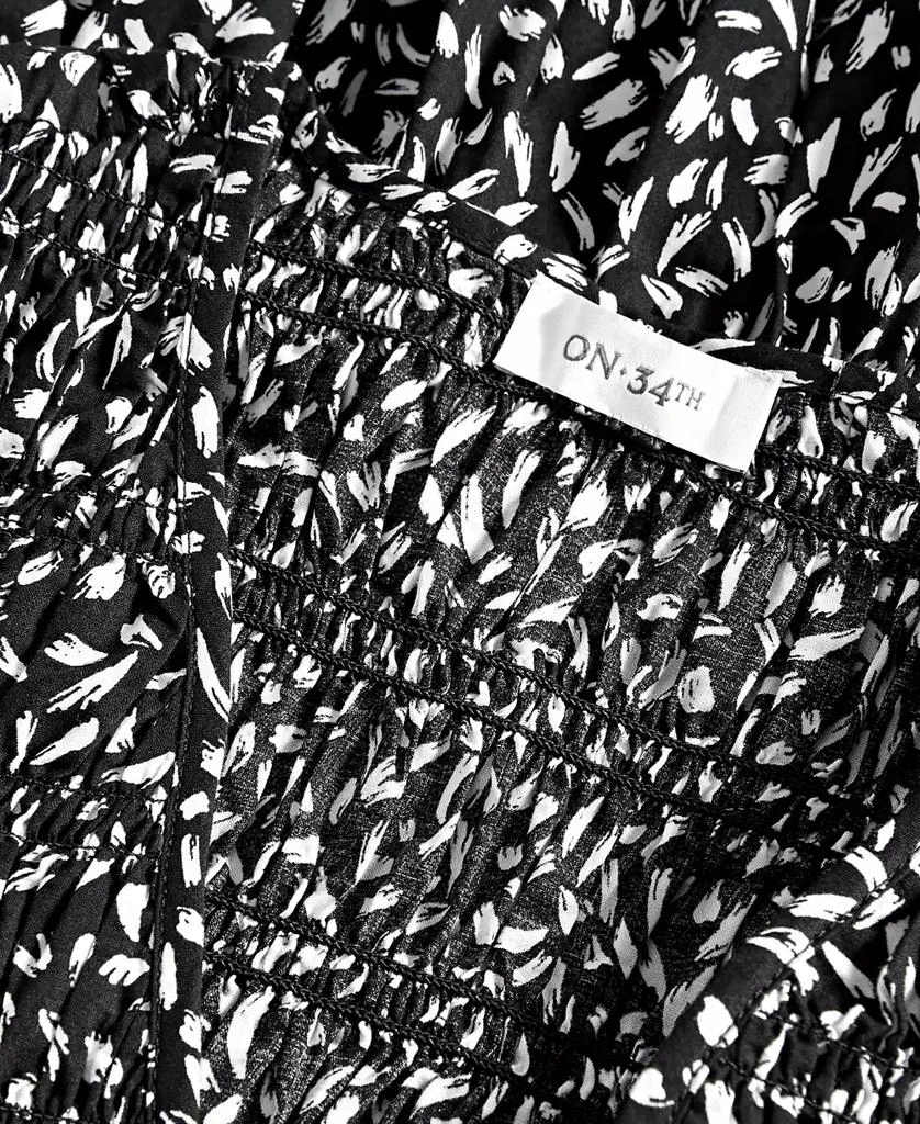 On 34th Women's Ruffle-Sleeve Printed Peplum Top, Created for Macy's 3