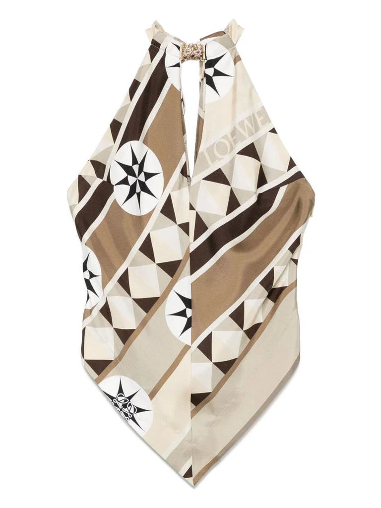 Loewe Loewe x Paula's Ibiza Printed Silk Top 1