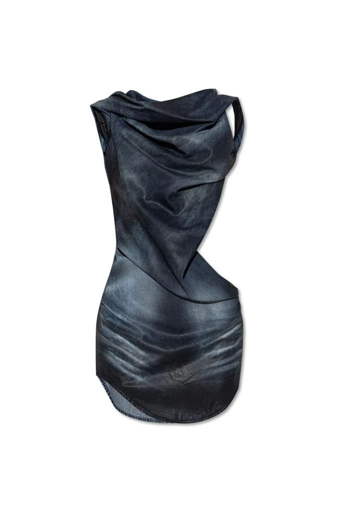 Diesel Diesel De-Brey-Fsg Glossy Coated Denim Dress 1