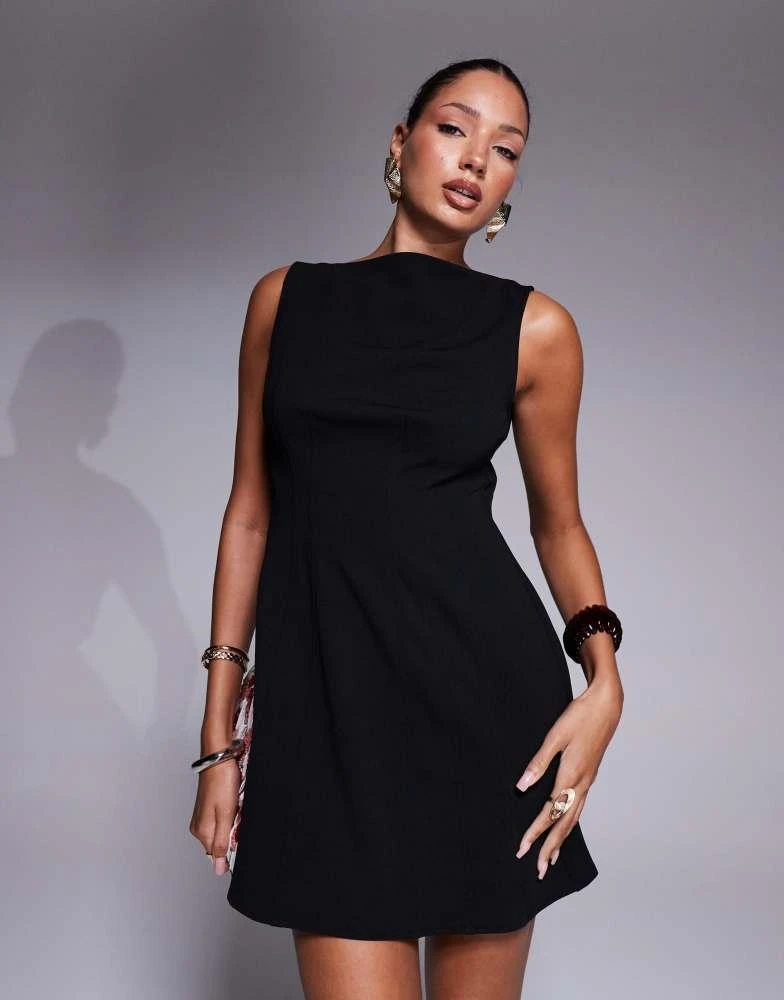 ASOS ASOS DESIGN sleeveless seam detail mini dress in black - Dresses &  Skirts - BeyondStyle