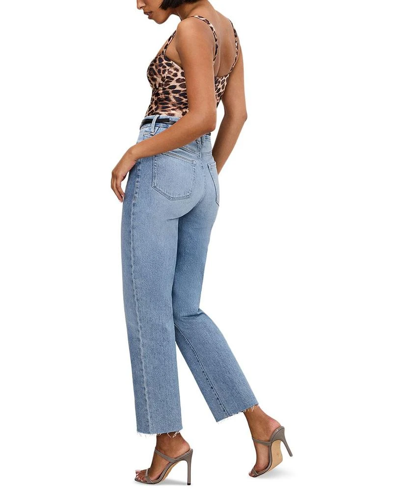 Good American Good Boy Straight Cropped Jeans in I766 3