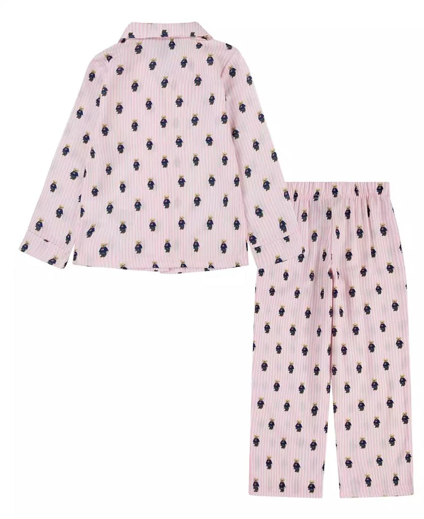 Ralph Lauren Big Girls Polo Bear Long Sleeve Pajamas, 2-Piece Set 2
