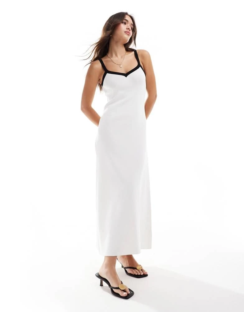 Pretty Lavish contrast knit midaxi slip dress in cream  On Sale Now with  Up to 62% Off | Discover Exclusive Deals & Savings at BeyondStyle   Authentic Pretty Lavish Home|women with