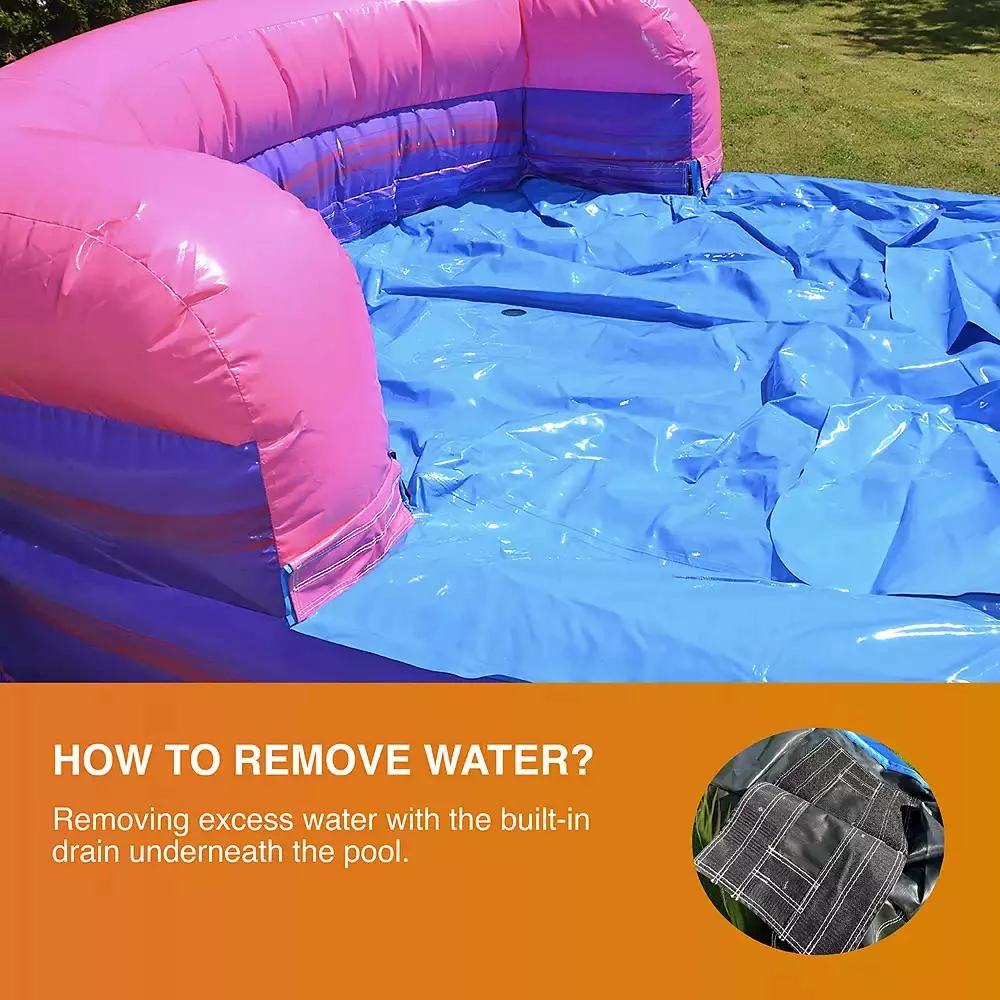 Jumporange Purplish Commercial Grade Bounce House Water Slide Combo with Pool for Kids and Adults (with Blower), Basketball Hoop, Wet Dry Use, Outdoor Indoor, Birthday Party, Rental Quality 6