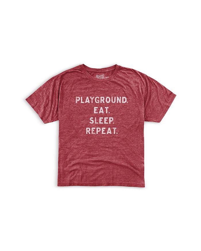 Retro Brand Boys' Playground Eat Sleep Repeat Tee - Little Kid