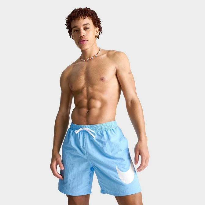 NIKE Men's Nike Swim Large Swoosh Graphic 7" Volley Swim Shorts 1
